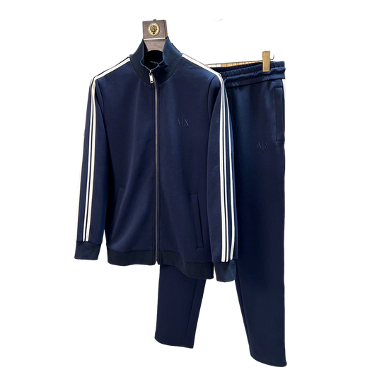 Armani Exchange Men's Navy Blue Tracksuit For Elevated Casual Style