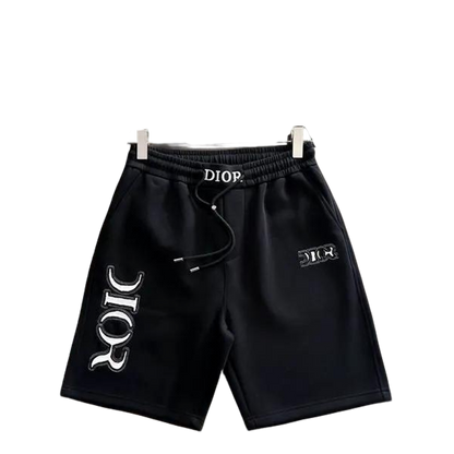 Dior Black Shorts With Prominent Brand Logo Detailing