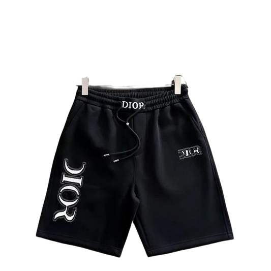Dior Black Shorts With Prominent Brand Logo Detailing