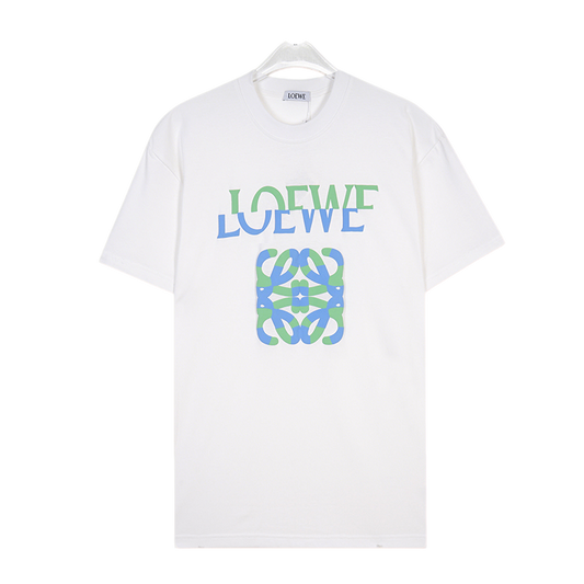 LOEWE White/Black Tee With Colorful Logo And Pattern For Fashion - Forward Outfits