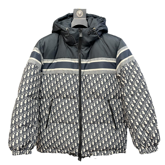 Chic Dior Monogram Puffer Jacket For Cold - Weather Fashion