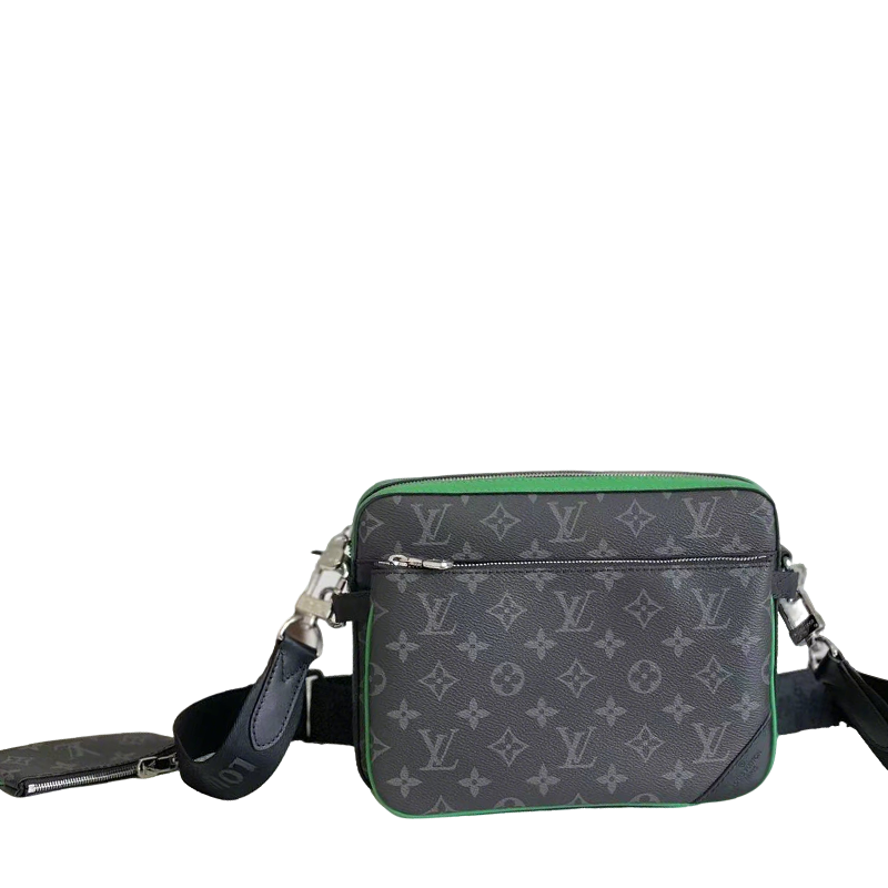 Chic Louis Vuitton Monogram Crossbody Bag with Green Trim for Fashion - Forward Style M12490