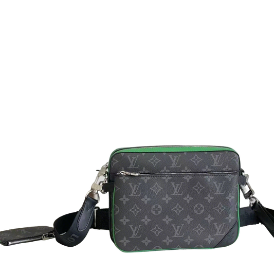 Chic Louis Vuitton Monogram Crossbody Bag with Green Trim for Fashion - Forward Style M12490