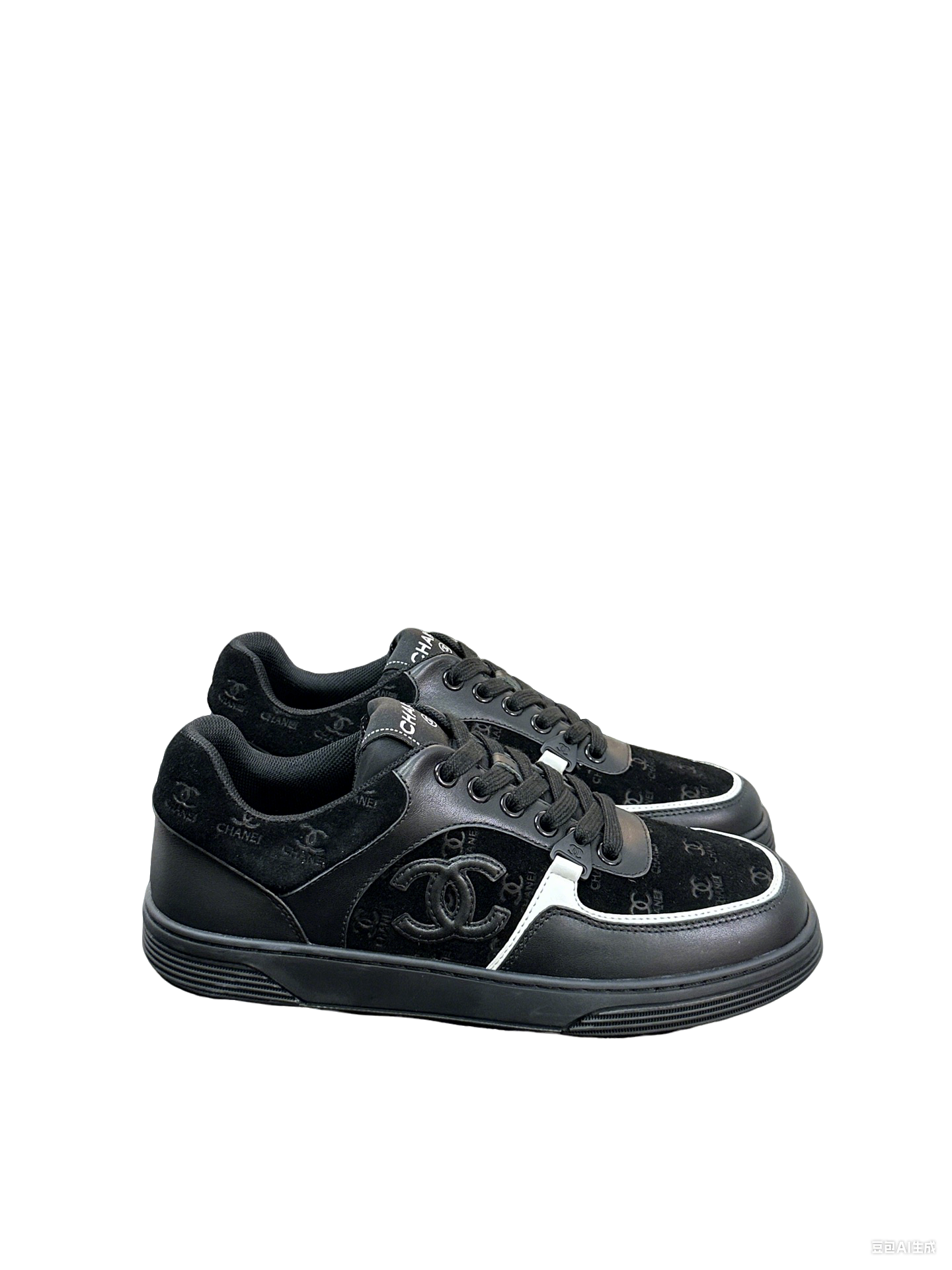Chanel Platform Sneakers With Iconic CC Logo