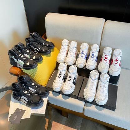 Valentino Men's Luxury Sneakers Fashion Mesh Design Casual Athletic Shoes