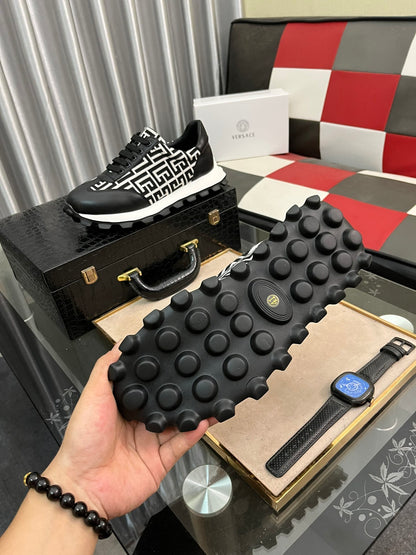 Versace Men's Sneakers - Luxury Designer Athletic Footwear with Greek Key Pattern