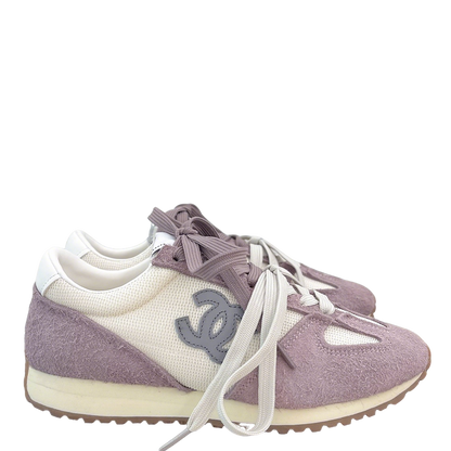 Chanel Vintage Style Sneakers in Purple and White