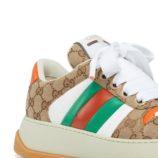 Gucci Unisex Sneakers With GG Monogram And Web Stripes