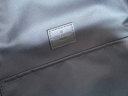 Sleek Gray Louis Vuitton Backpack Crafted From Premium Leather For Modern Style