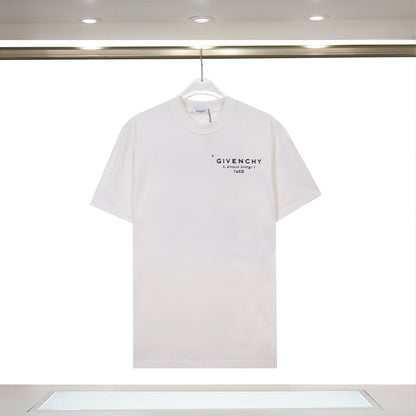 Stylish Givenchy Light Blue/Black/White T Shirt With Brand Logo For Fashion Enthusiasts