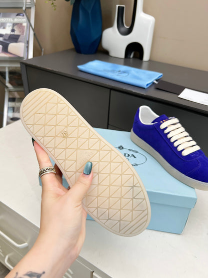 Prada Unisex Sneakers Triangle Logo Luxury Fashion Sneakers