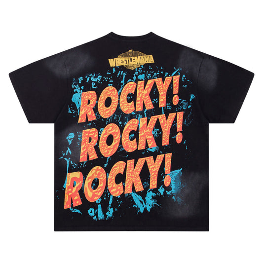 Hellstar Black T Shirt With Bull Head Graphic And We Rock Print