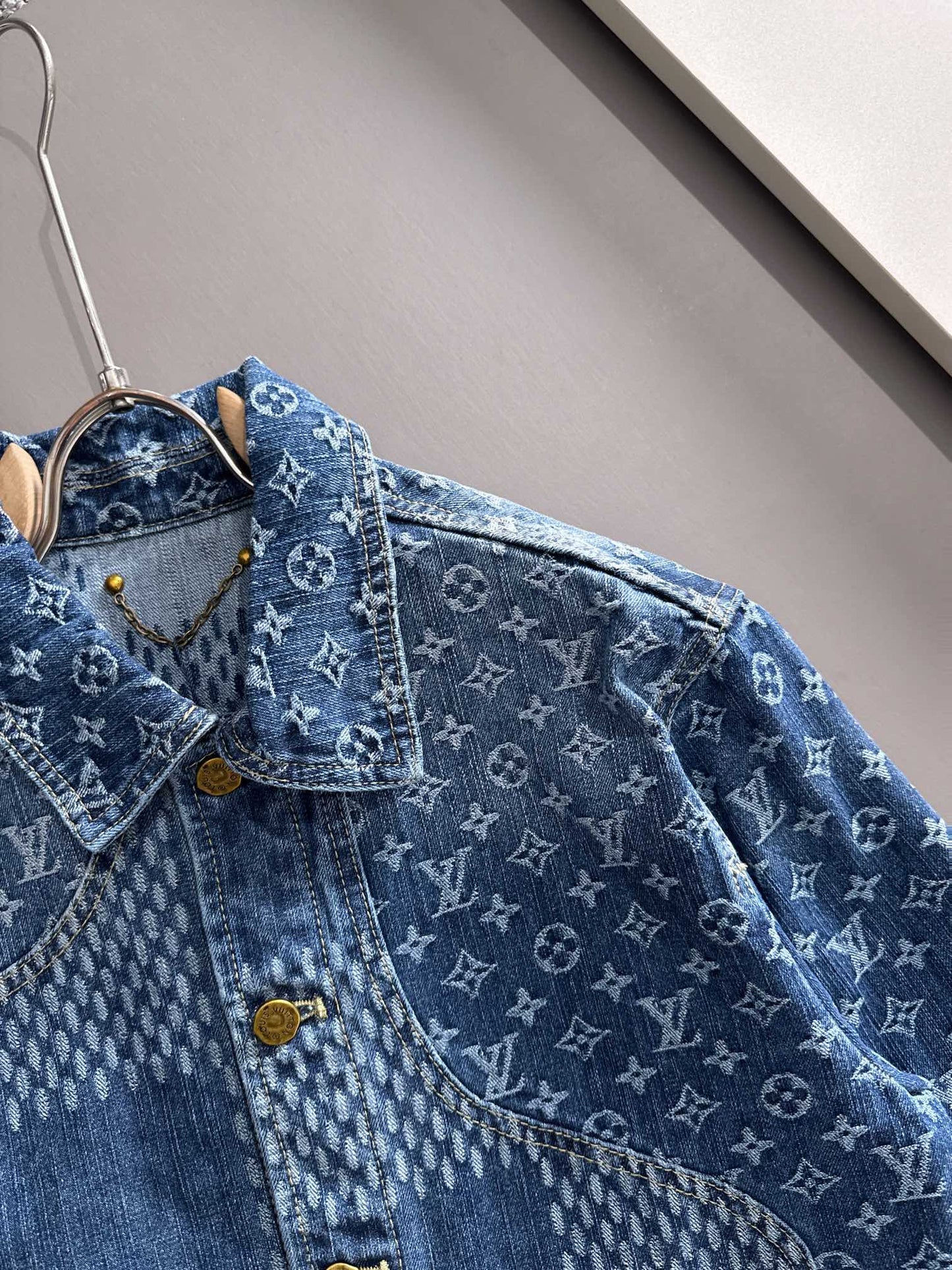 Louis Vuitton Monogram and Patterned Denim Jacket