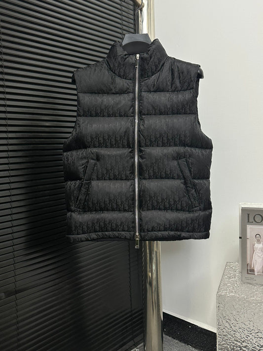 Chic Black Dior Puffer Vest for Stylish Cold - Weather Layering