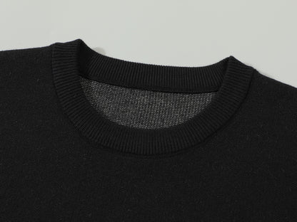 Fendi Black Crew Neck Sweater With Signature FF Pattern
