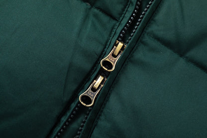 The North Face Dark Green Puffer Jacket Warm Winter Outerwear