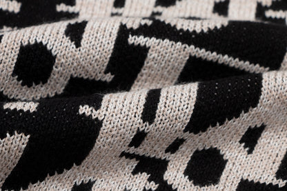 Dior Monogram Pattern Crew Neck Long Sleeve Fashion Sweater