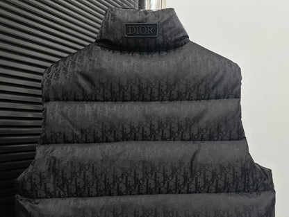 Chic Black Dior Puffer Vest for Stylish Cold - Weather Layering