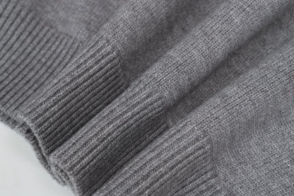 Burberry Men's Grey Crew Neck Sweater With Equestrian Print