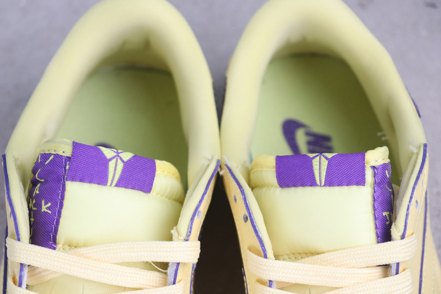 Air Jordan 1 Low Yellow Purple Kobe Edition Leather Basketball Shoes
