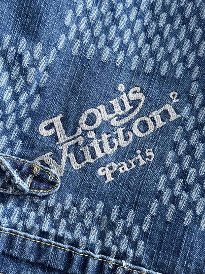 Louis Vuitton Monogram and Patterned Denim Jacket