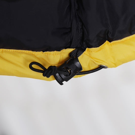 The North Face Yellow Black Puffer Jacket Warm Winter Outerwear