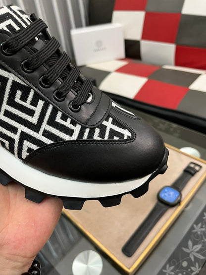 Versace Men's Sneakers - Luxury Designer Athletic Footwear with Greek Key Pattern