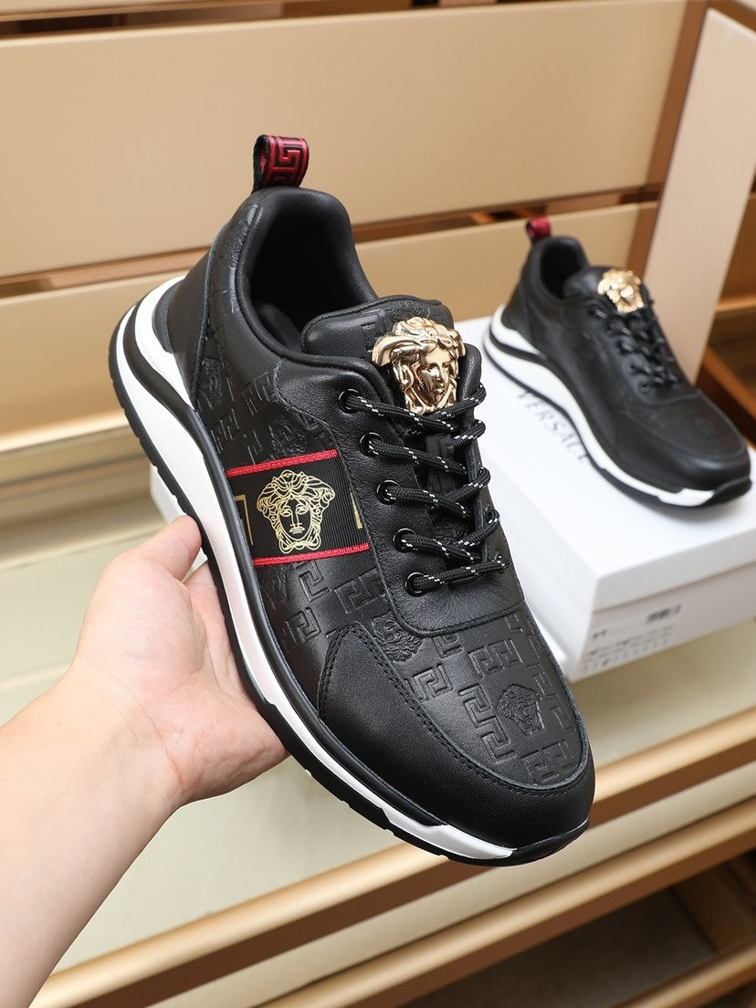 Versace Men's Sneakers - Luxury Designer Athletic Footwear with Greek Key Pattern