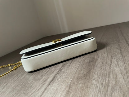 Elegant Fendi Chain Crossbody Bag With Gold - Tone Logo Accent 1121