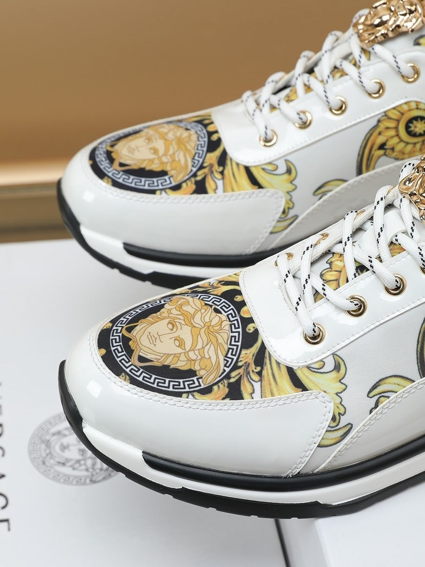Versace Men's Sneakers - Luxury Designer Athletic Footwear with Greek Key Pattern