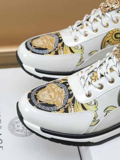 Versace Men's Sneakers - Luxury Designer Athletic Footwear with Greek Key Pattern