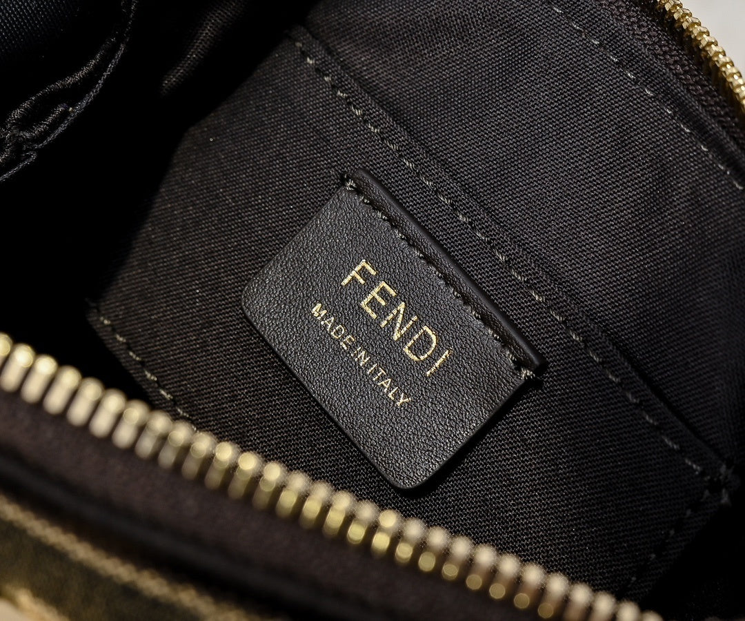 Luxury Fendi by the way  Mini Handbag With Signature FF Pattern And Tortoise - Shell Handle 2020