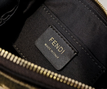 Luxury Fendi by the way  Mini Handbag With Signature FF Pattern And Tortoise - Shell Handle 2020