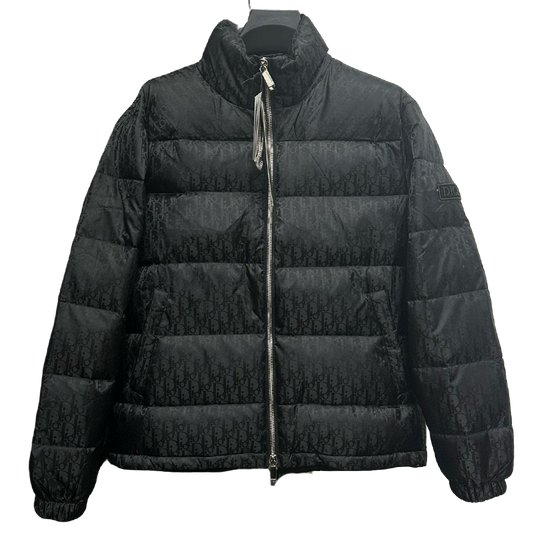 Stylish Black Dior Puffer Jacket For Cold - Weather Elegance