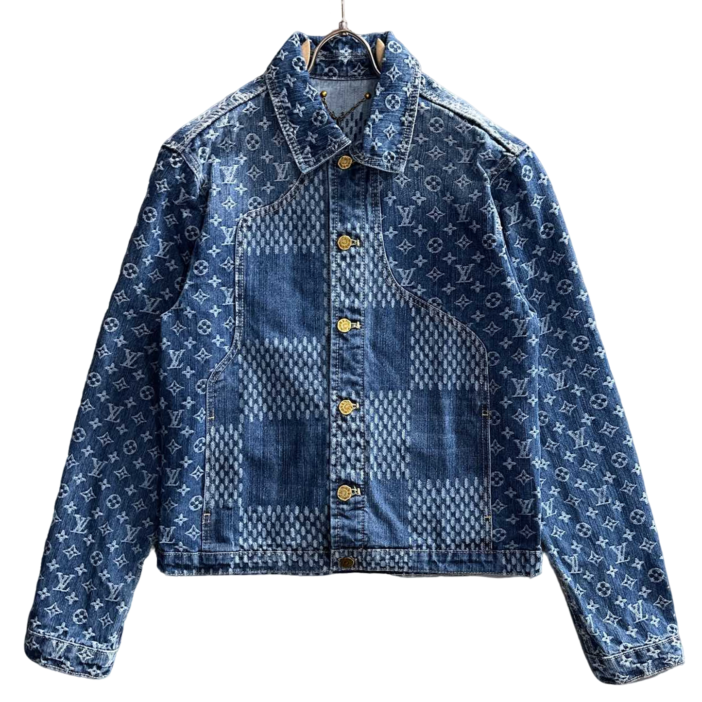 Louis Vuitton Monogram and Patterned Denim Jacket