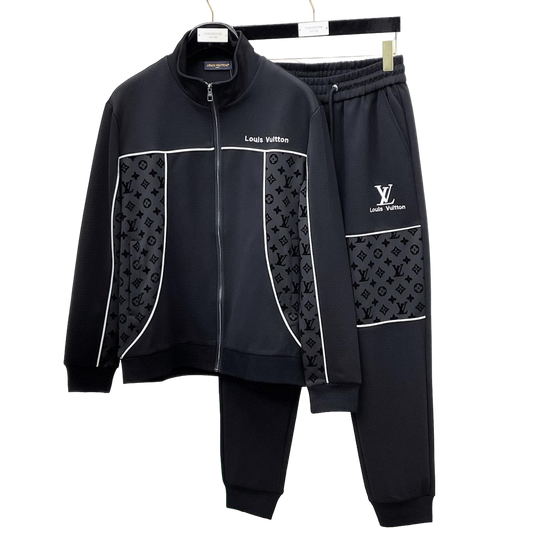 Louis Vuitton Men's Tracksuit Set, Zip-Up Jacket and Sweatpants