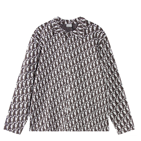 Dior Monogram Pattern Long Sleeve Knitted Fashion Sweater