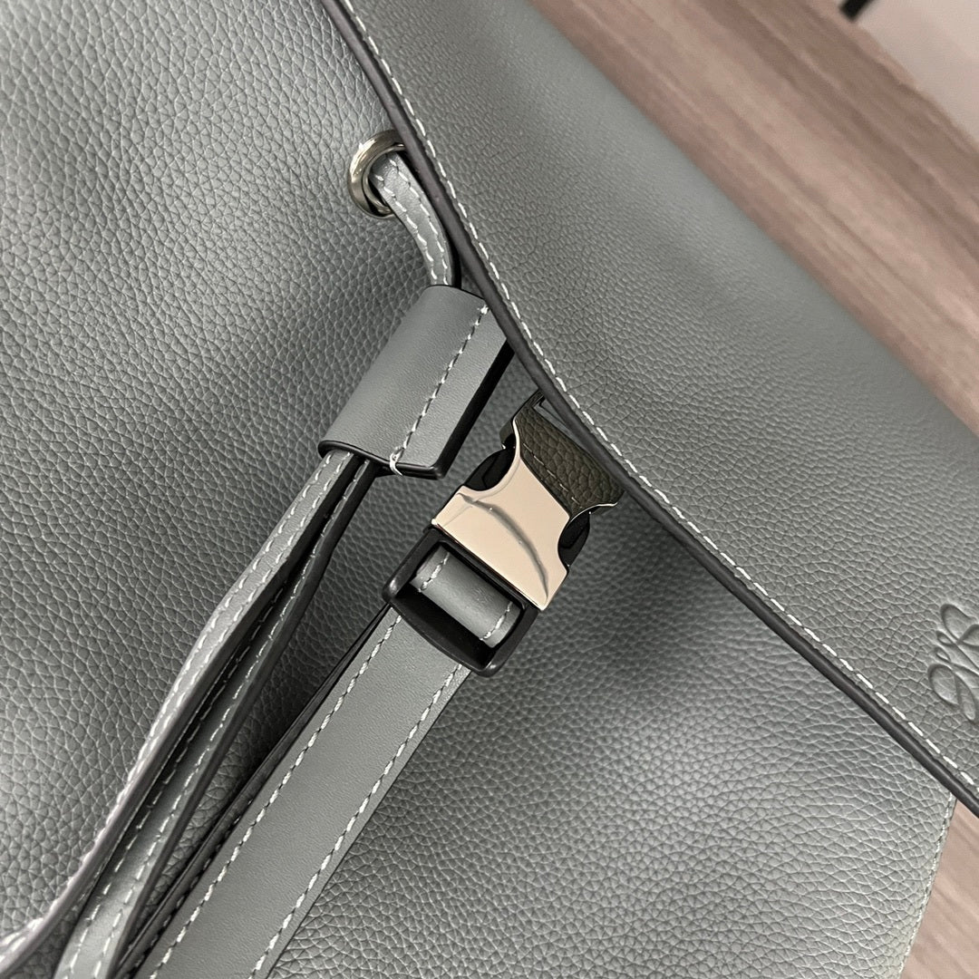 Loewe Gray Puzzle Backpack With Geometric Design And Functional Pockets 10288