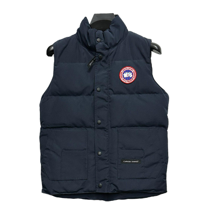 Canada Goose Navy Blue Down Vest For Cold - Weather Comfort