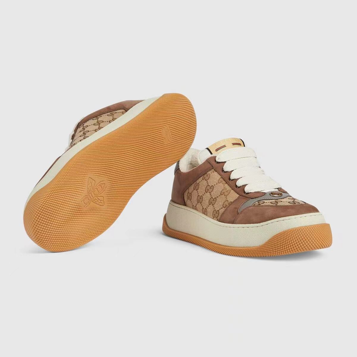 Gucci Unisex Fashionable Sneakers With Signature GG Pattern