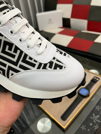 Versace Men's Sneakers - Luxury Designer Athletic Footwear with Greek Key Pattern