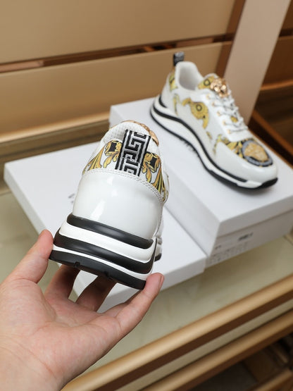 Versace Men's Sneakers - Luxury Designer Athletic Footwear with Greek Key Pattern