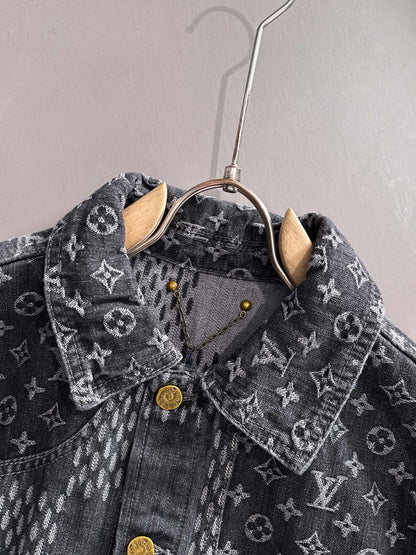Louis Vuitton Monogram Denim Jacket with Panel Detailing