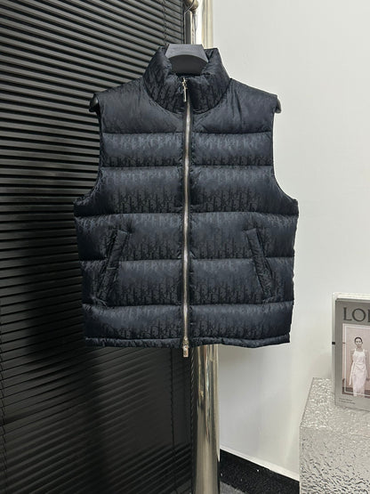 Stylish Black Dior Puffer Vest For Fashionable Cold - Weather Layering