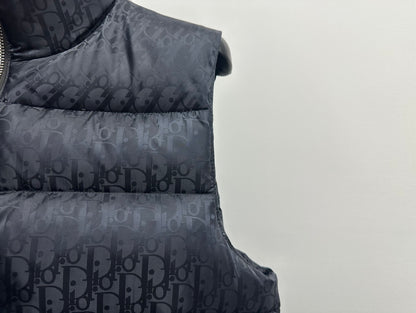 Stylish Black Dior Puffer Vest For Fashionable Cold - Weather Layering