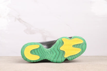 Air Jordan 11 High Black Green Yellow Patent Leather Basketball Shoes