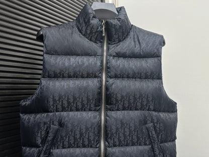 Stylish Black Dior Puffer Vest For Fashionable Cold - Weather Layering