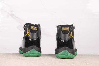 Air Jordan 11 High Black Green Yellow Patent Leather Basketball Shoes