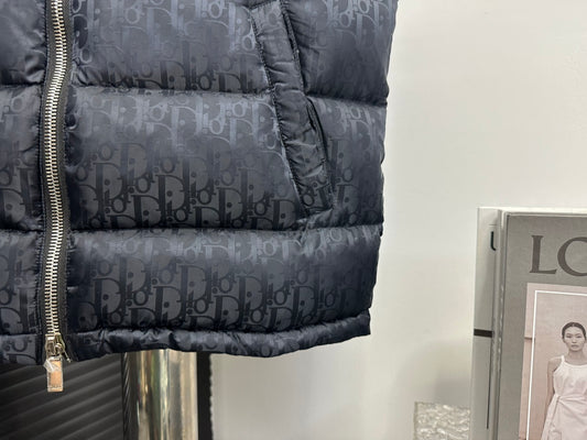 Stylish Black Dior Puffer Vest For Fashionable Cold - Weather Layering