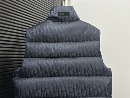 Stylish Black Dior Puffer Vest For Fashionable Cold - Weather Layering